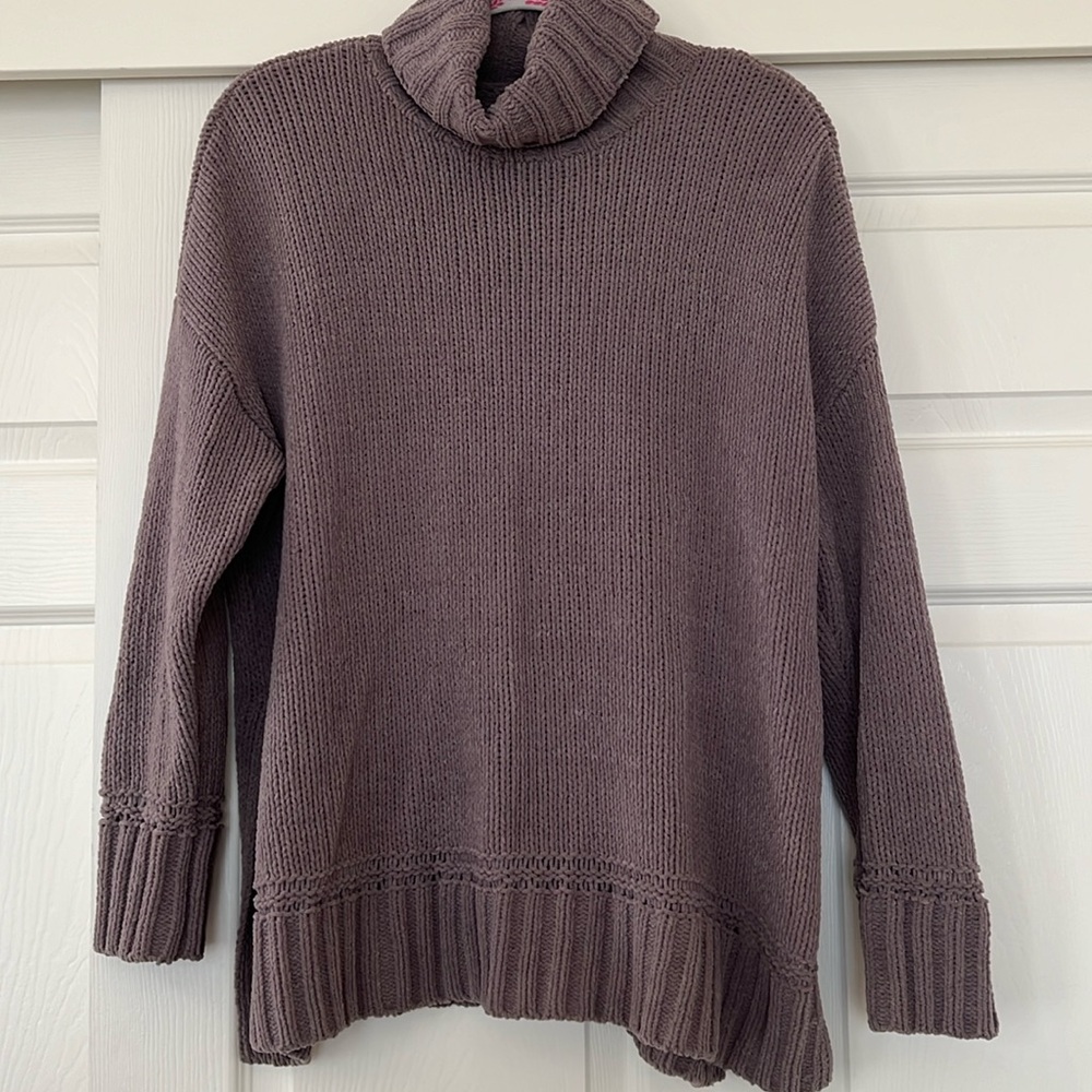 Aerie Soft Taupe Turtleneck Sweater